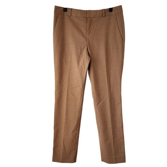 Banana Republic Tan Brown Ryan Trousers Pants Slim Straight Leg Women's 2 - Picture 1 of 6